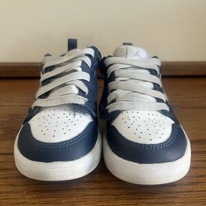 Kids White and Blue Sneakers